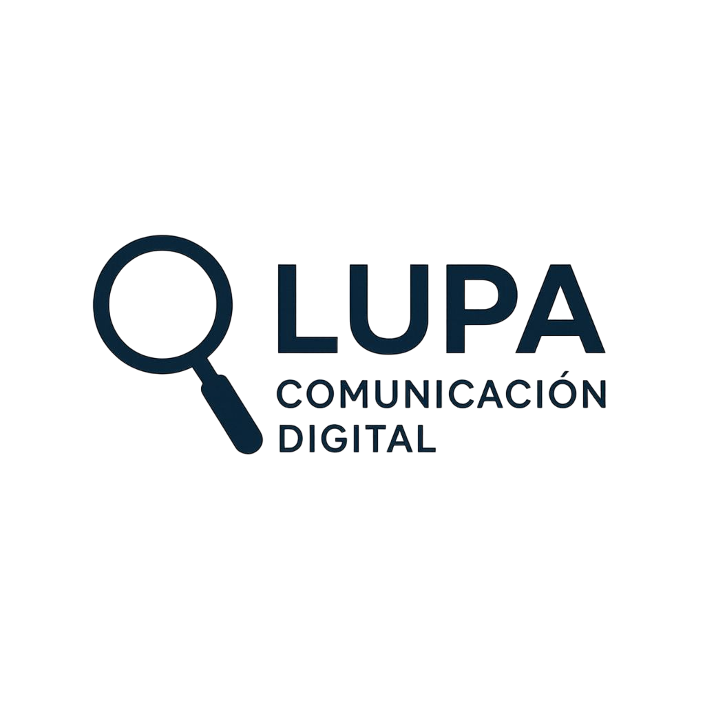 Logo lupa comunicacion